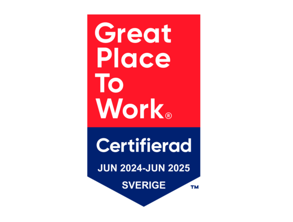 Logotyp för "a great place to work" 2024-2025