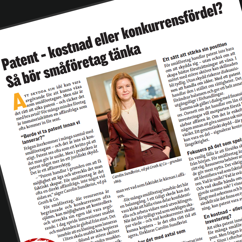 Artikel Bra Affärer med Carolin Sundkvist
