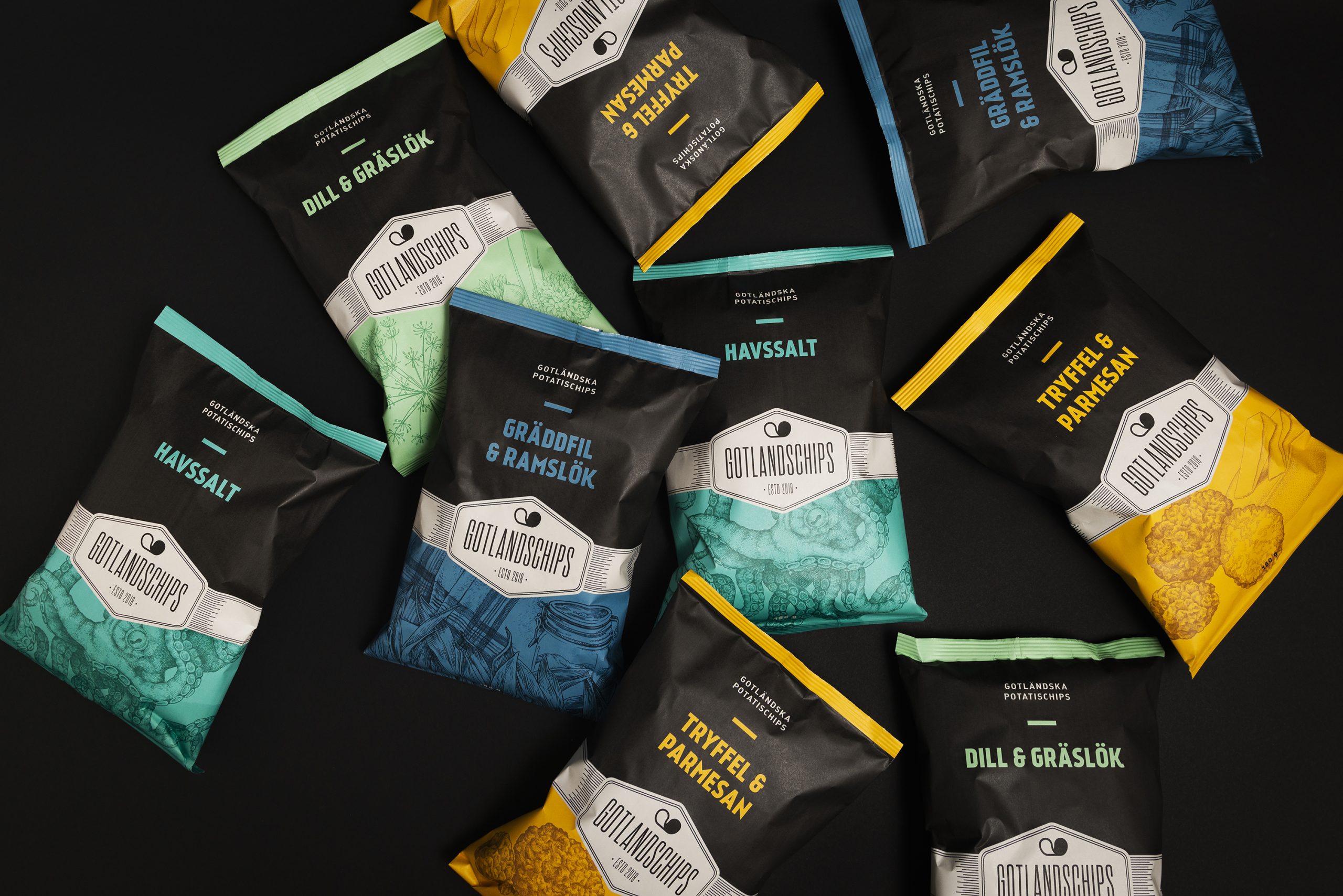 Gotlandschips Påsar med chips av märket Gotlandschips